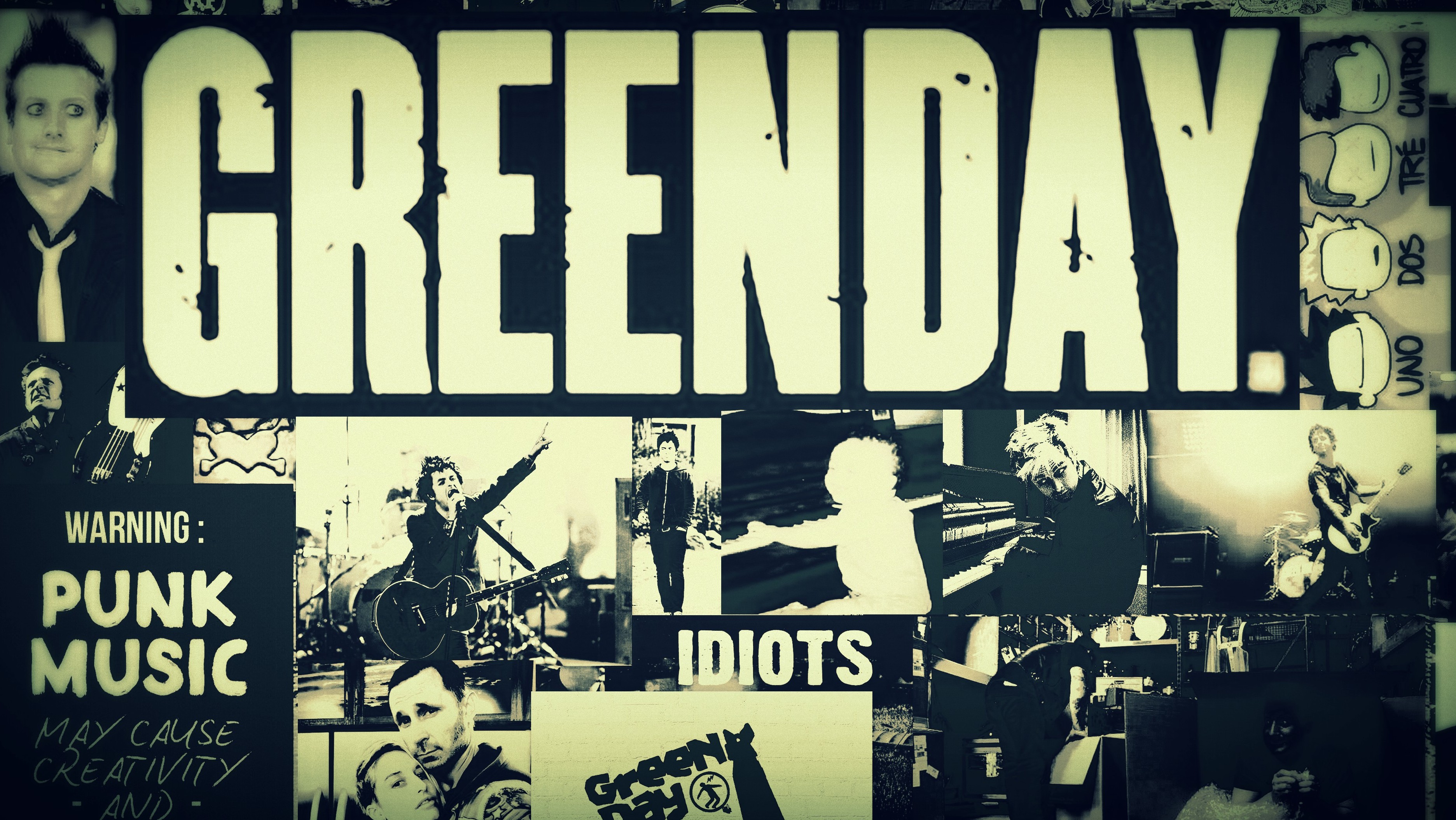 Green Day Collage Wallpaper