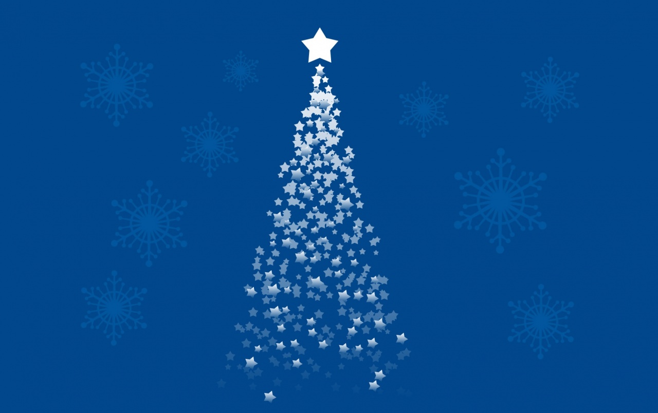 Blue Stars Weihnachtsbaum Hintergrundbilder
