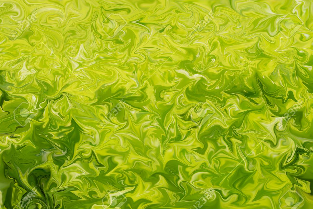 Liquify Abstract Pattern With Lime Chartreuse Green And Yellow
