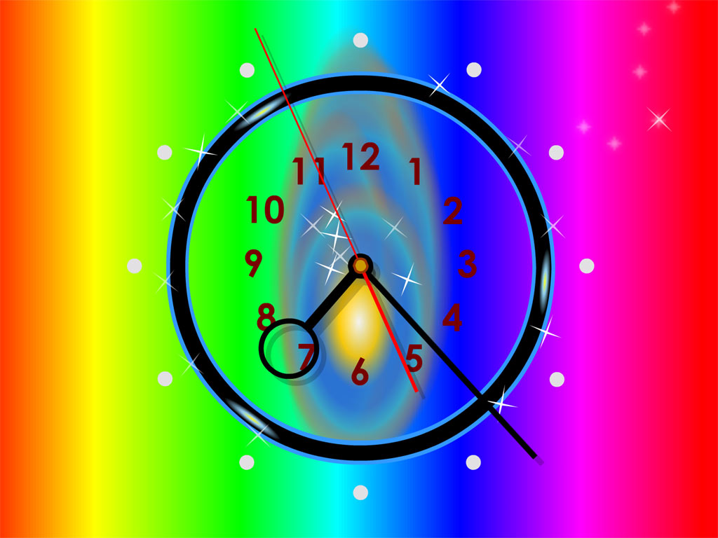 Download Colorful Clock Wallpaper Download The Free Colorful Clock