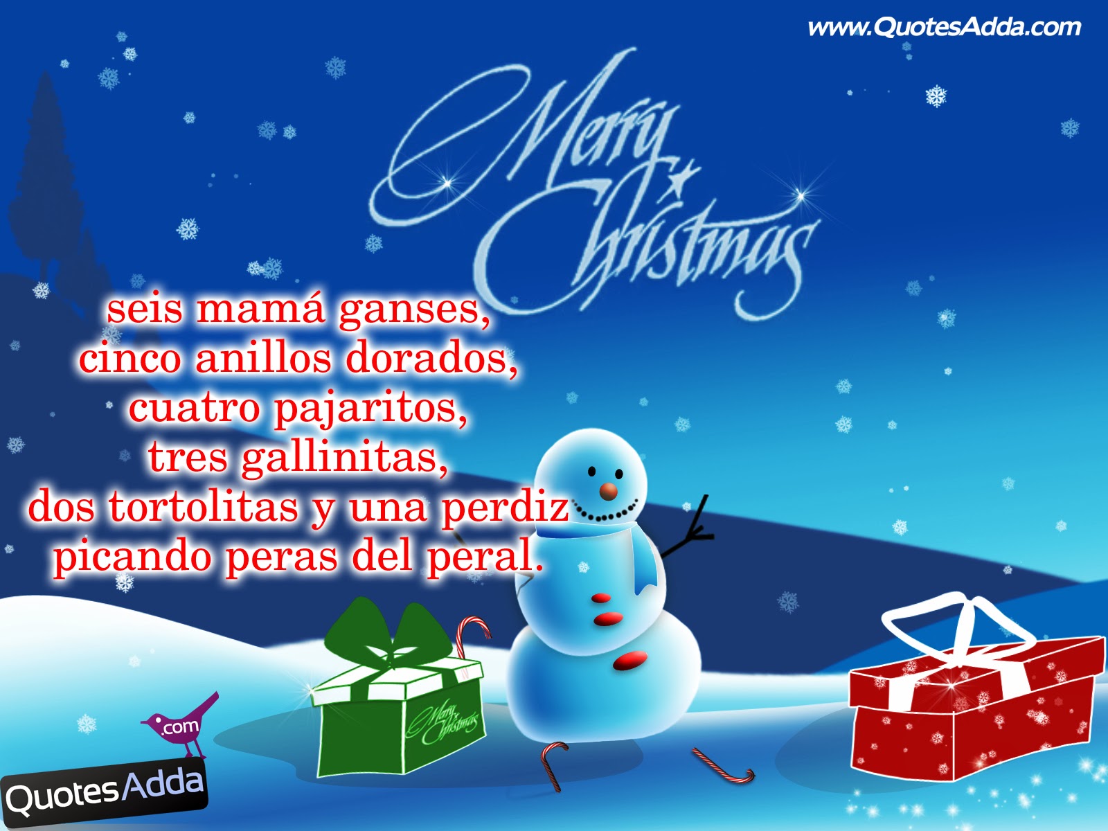 Marry Christmas Wallpaper In Spanish Language