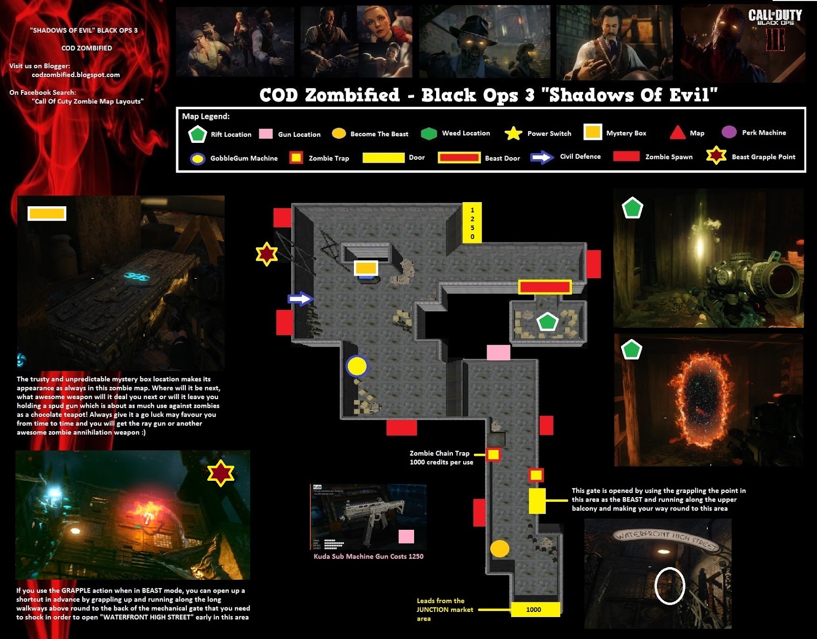 Shadows Of Evil Waterfront Area Map Layout Part 1   Call Of Duty Black