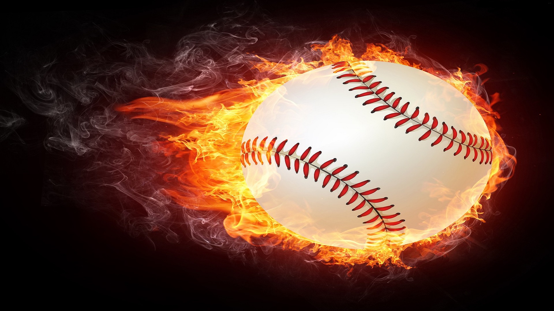 Fire Baseball Image HD Wallpaper For Desktop