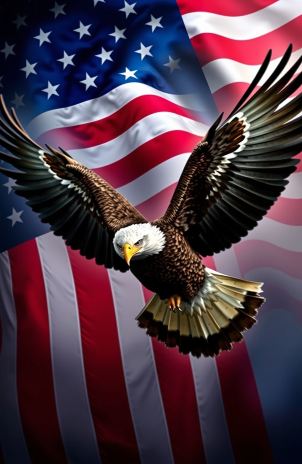American Flag With Eagle Wallpaper