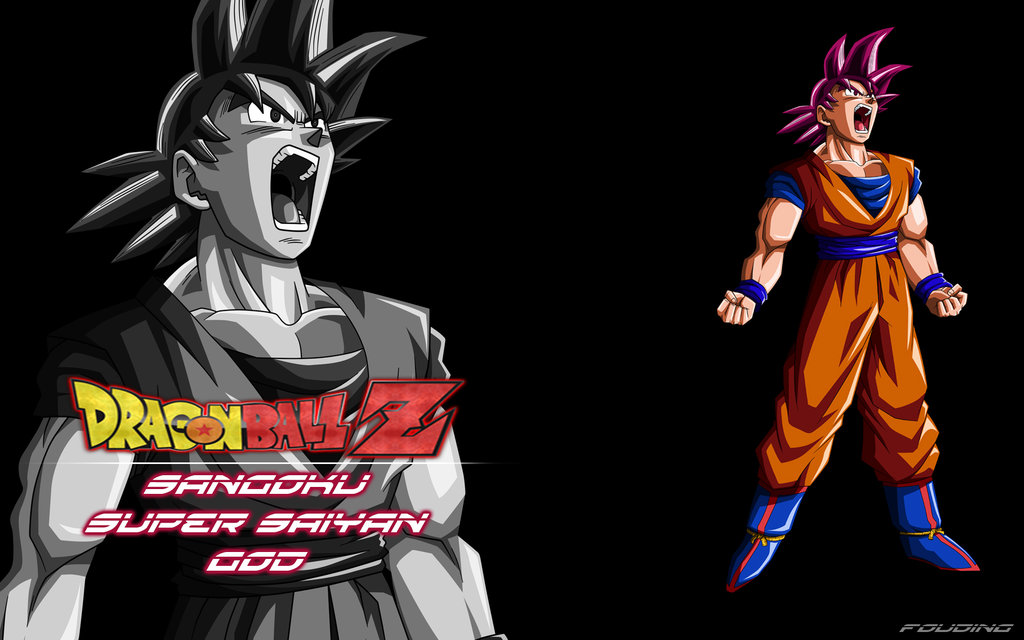 Wallpaper Dragon ball z Sangoku super saiyan god by fouding on