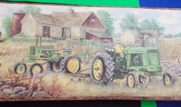 Chesapeake Farm Tractor John Deere Wallpaper Border Rolls X Yards