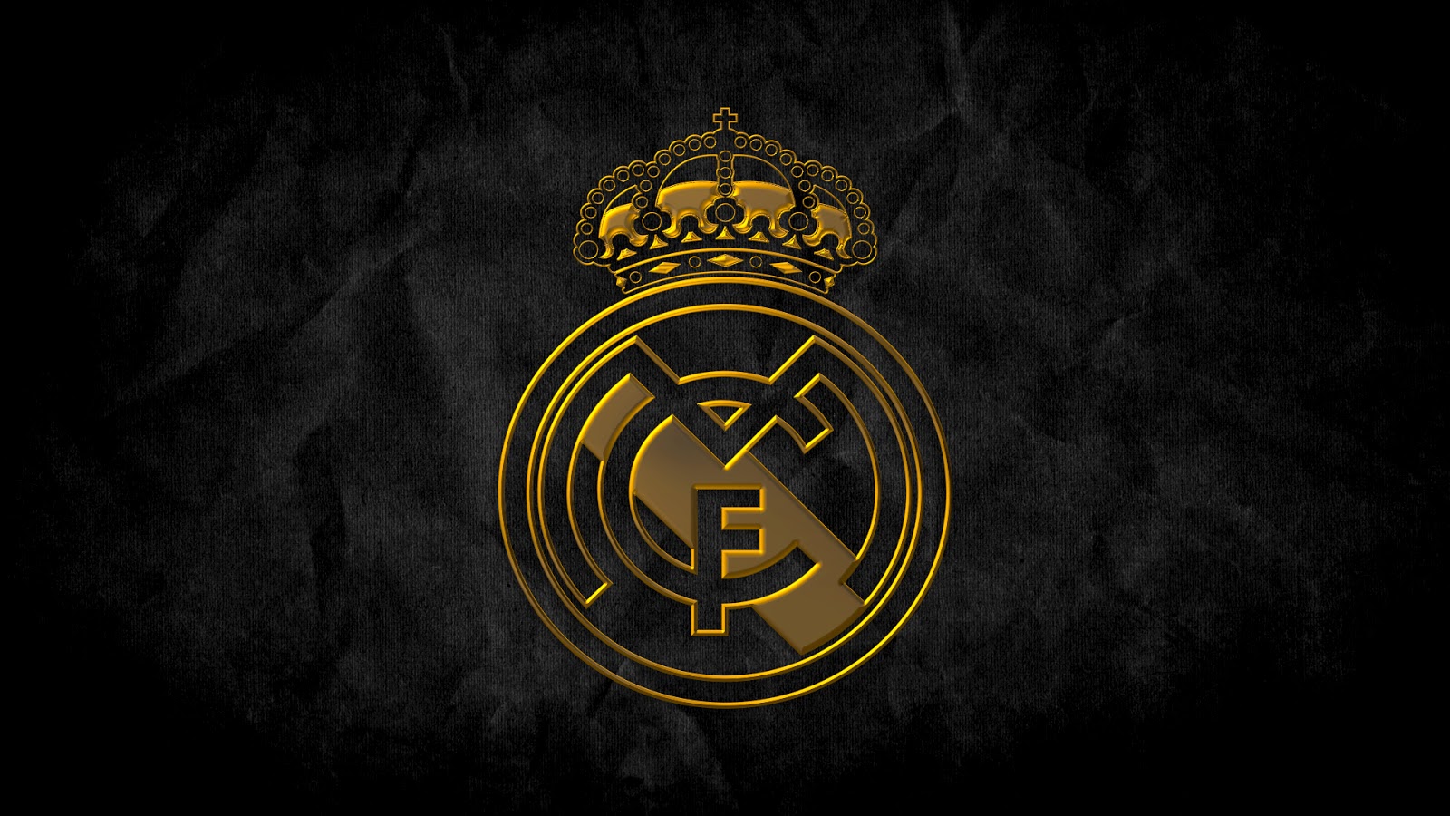Real Madrid Gold Logo HD Wallpaper Full