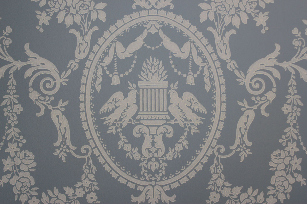 S Antique Vintage Wallpaper Victorian Blue By Rosieswallpaper
