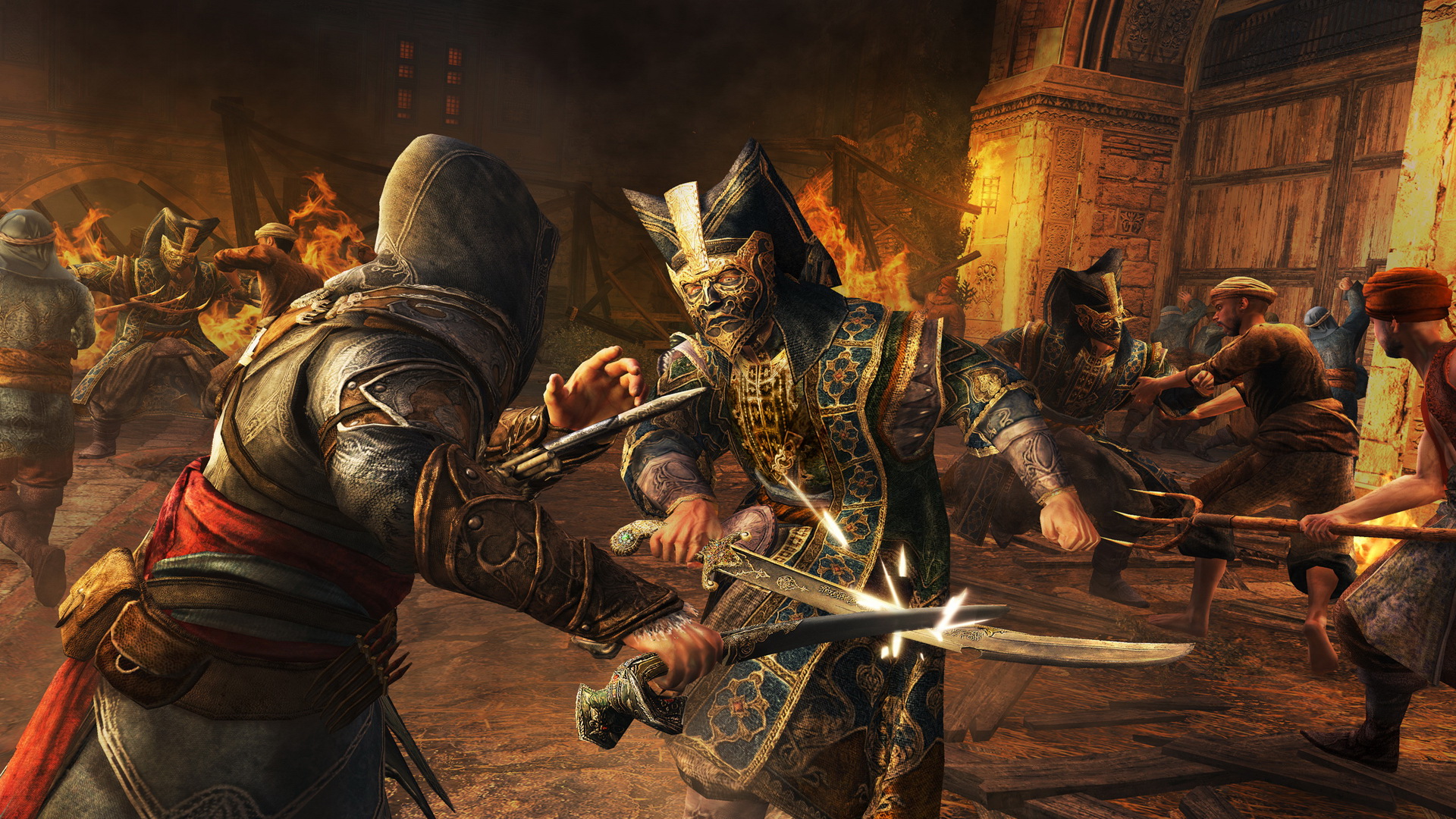 Assassins Creed Revelations Battle Wallpaper Xbox HD