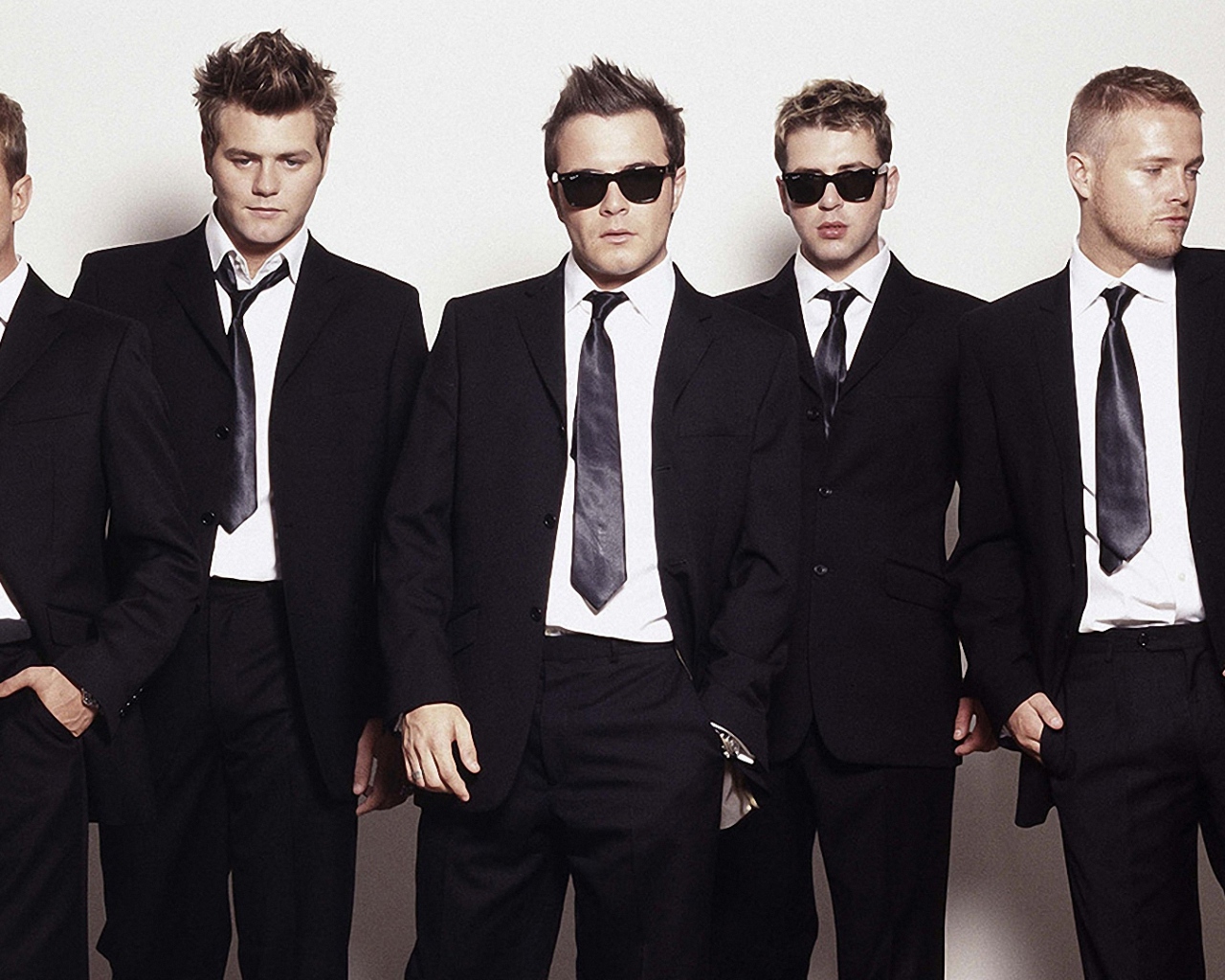 Westlife Suits Ties Glasses Band Wallpaper Background