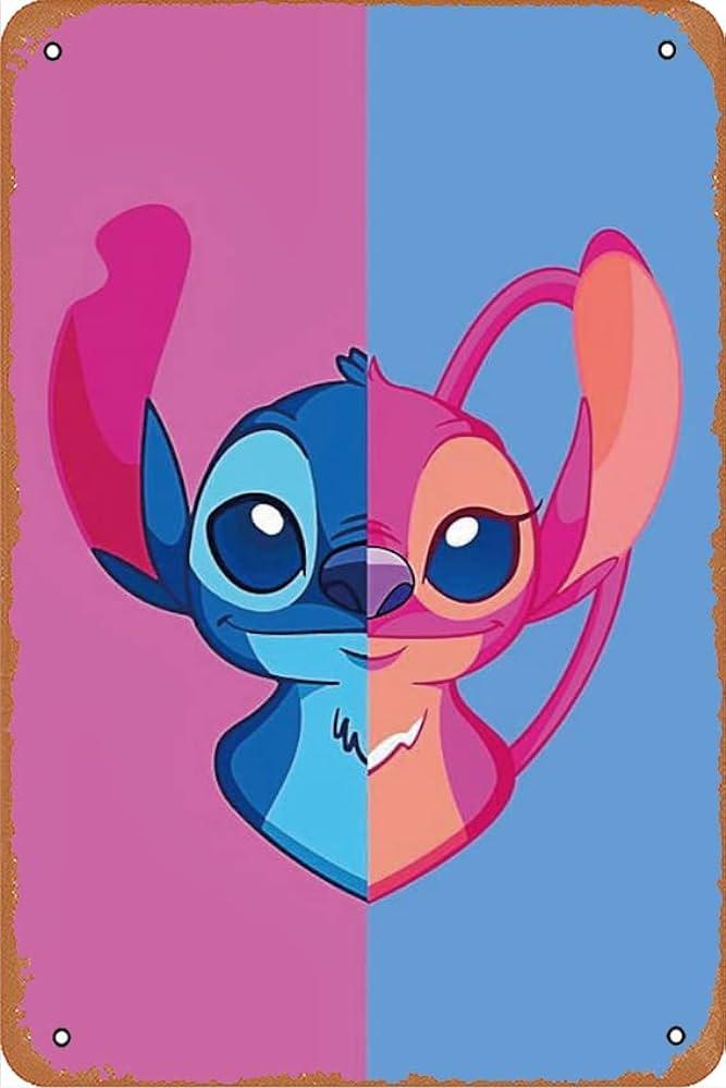Amazon Lovely Couple Angel And Stitch Phone Wallpaper Poster