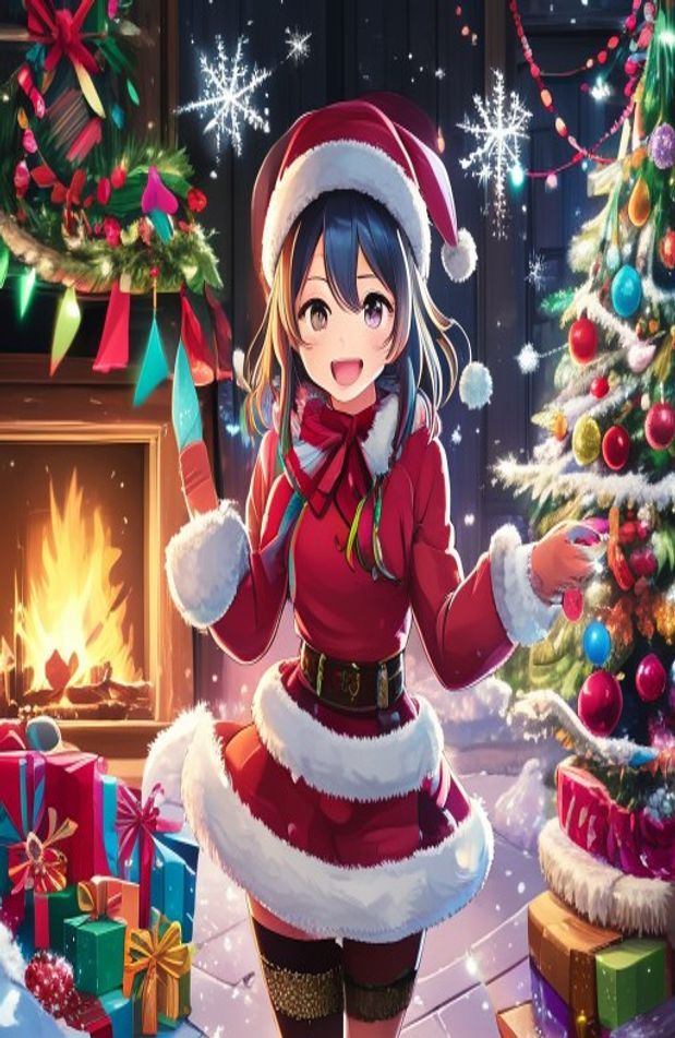 Gacha Christmas Girl Wallpaper