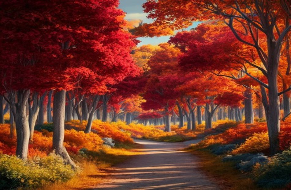 Red Forest Wallpaper