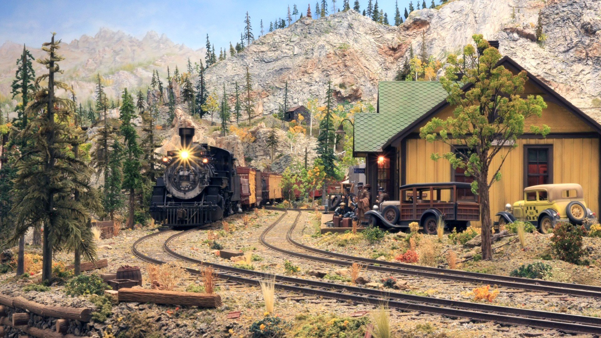 Model Train Toy Railroad Minature Trains Tracks Wallpaper