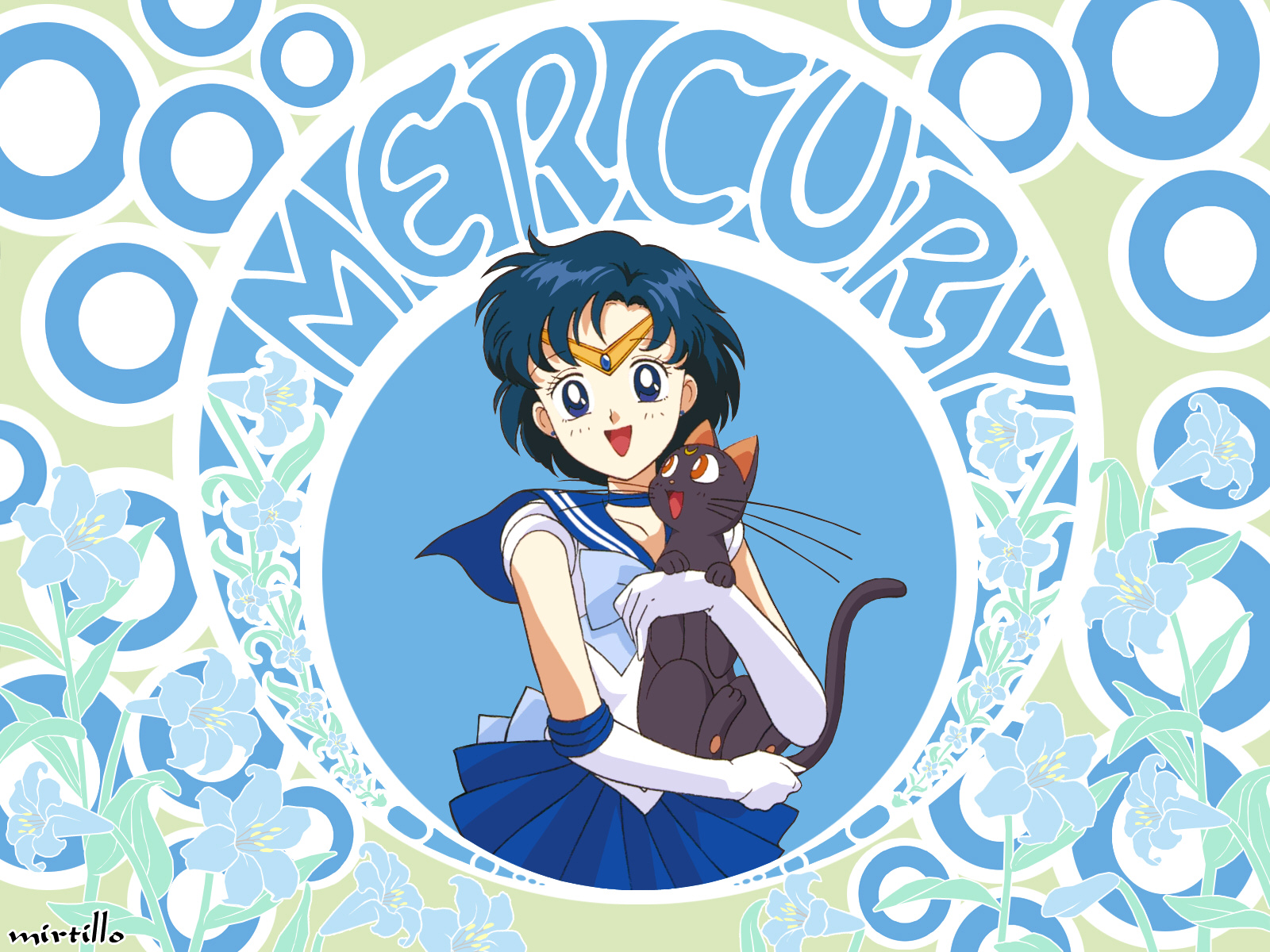 Ami And Luna Sailor Mercury Wallpaper