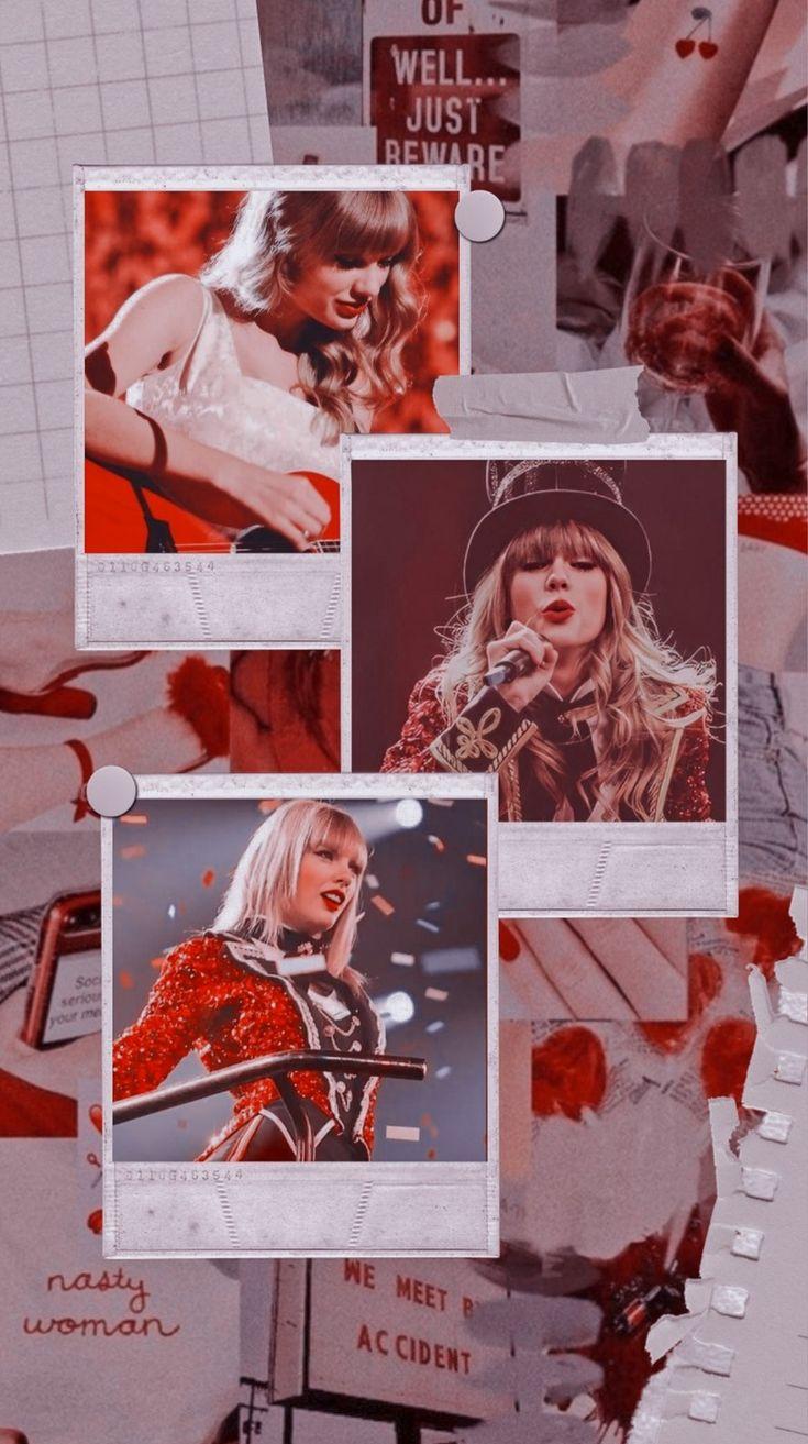 Taylor Swift Red Collage Wallpaper By Me