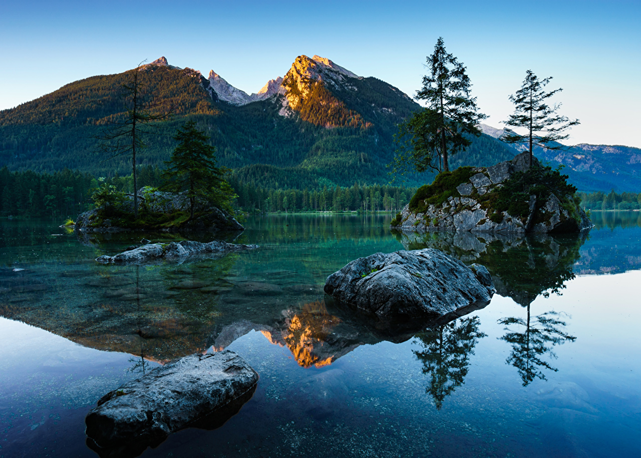 Desktop Wallpaper Bavaria Germany Berchtesgaden Nature Mountains