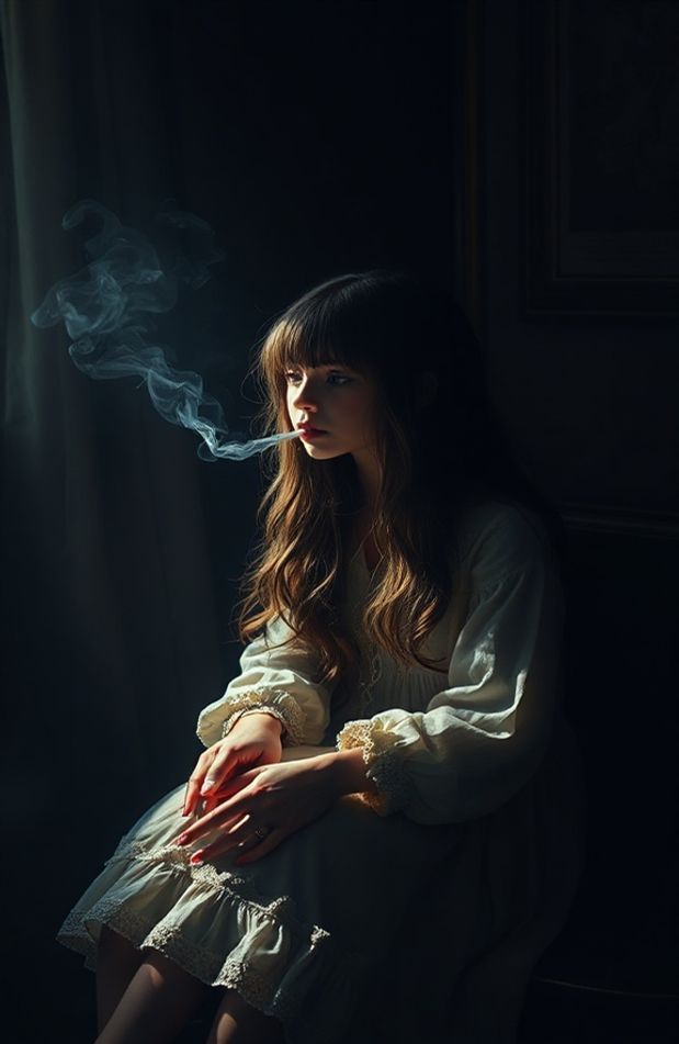 Girl Smoking Wallpaper
