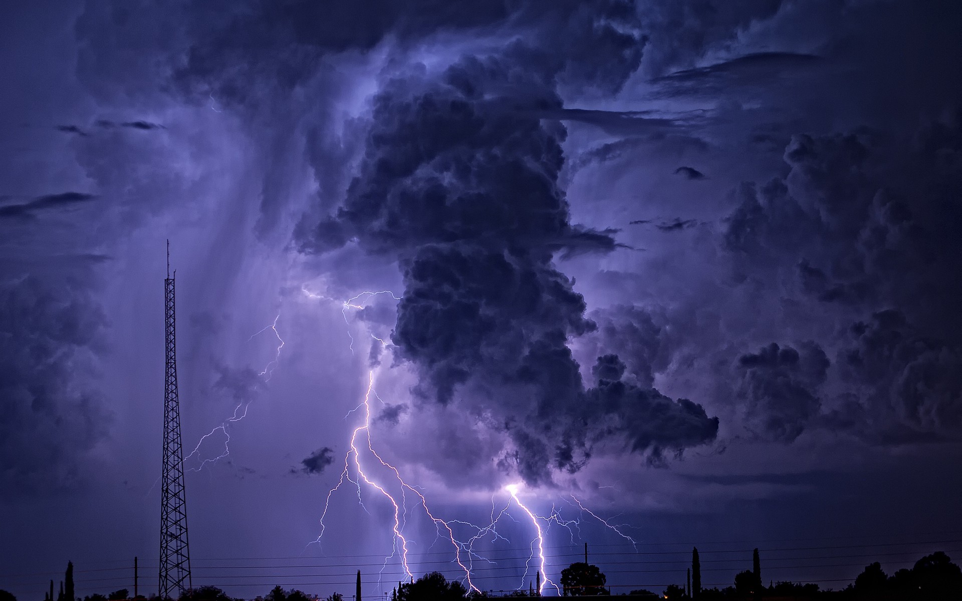 HD Lightning Storm Background