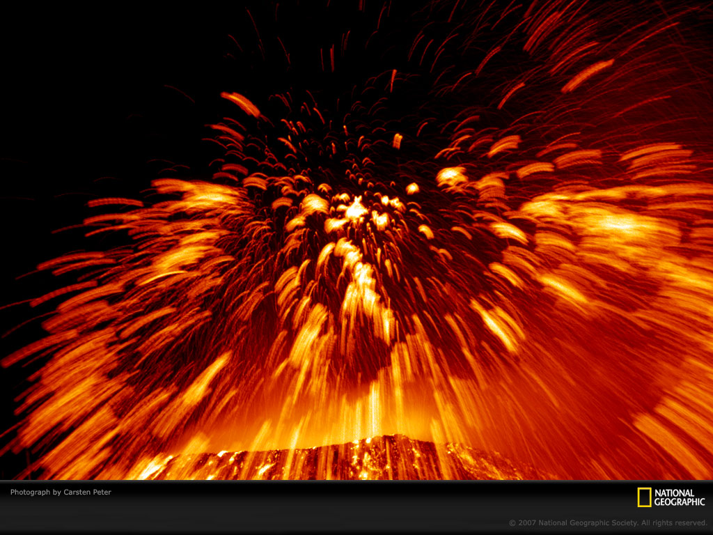 Lava Fireworks Picture Desktop Wallpaper