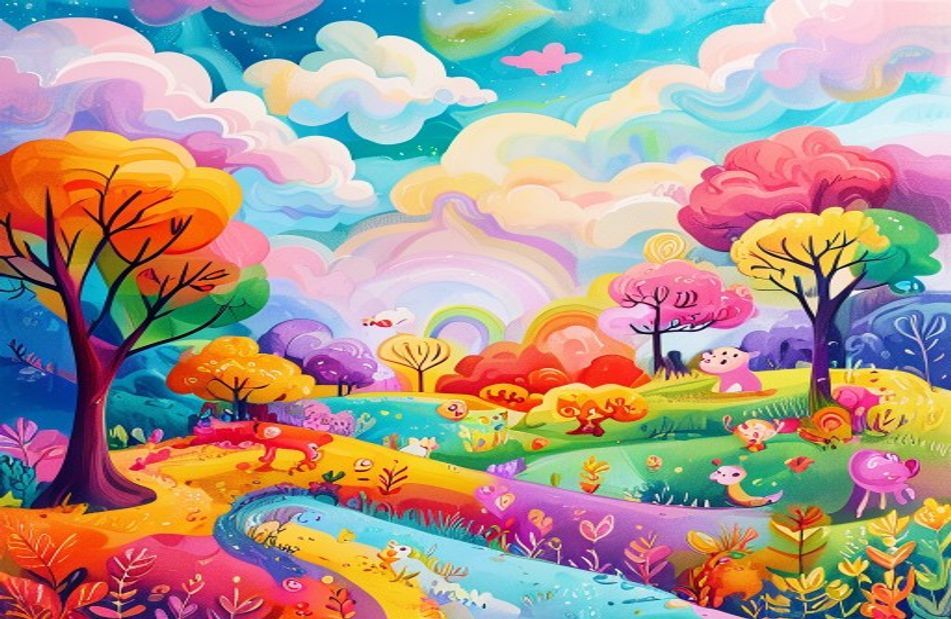 Aesthetic Cartoon Image Wallpaper