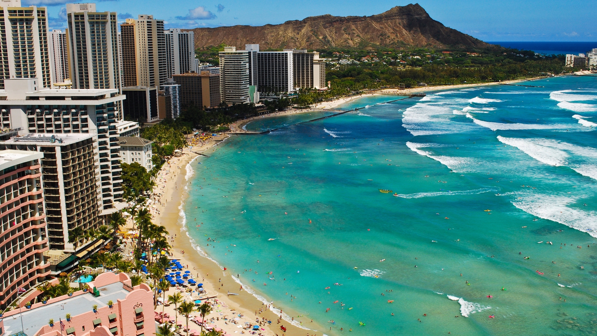 Waikiki Beach Hawaii Wallpaper Desktop HD