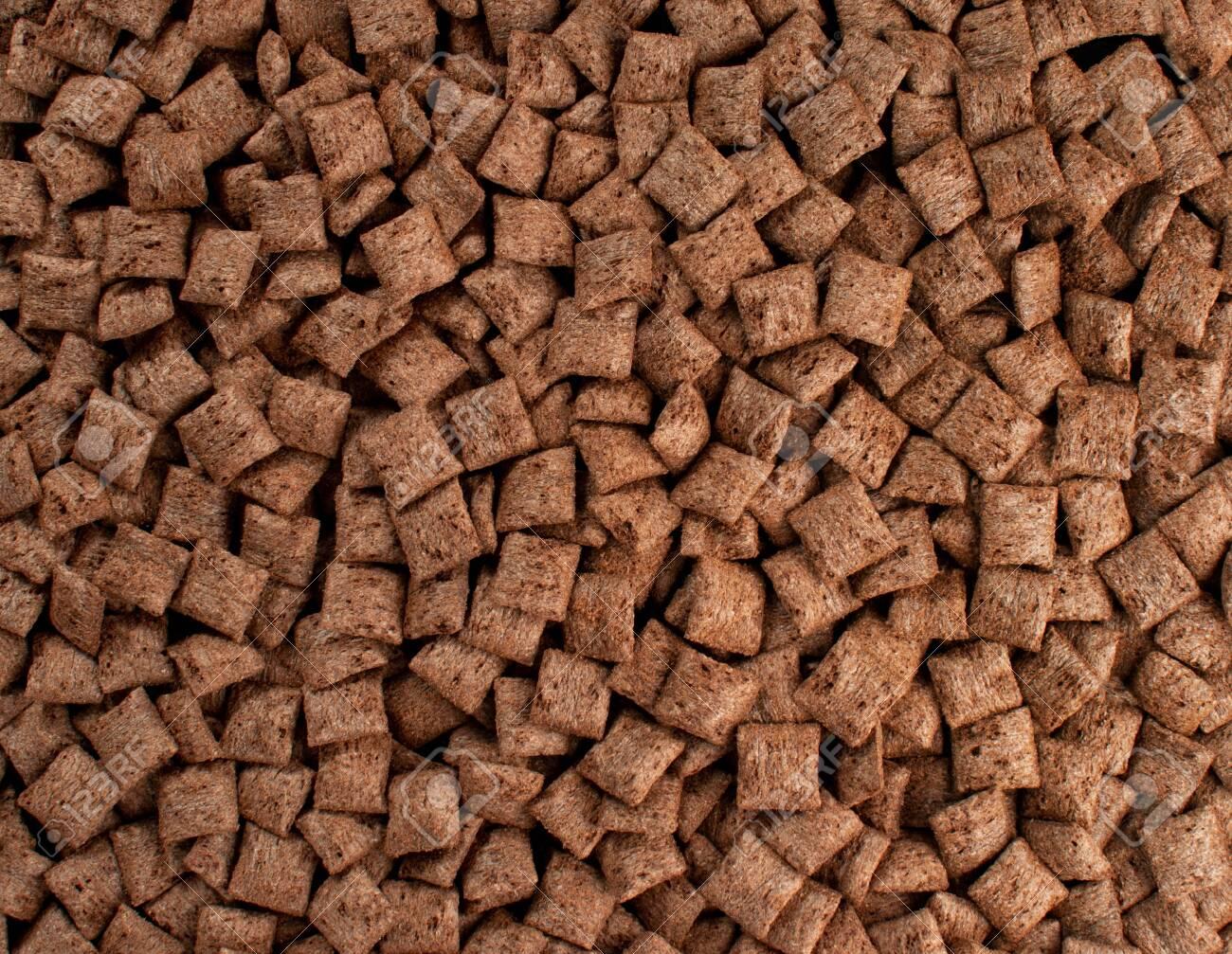 Chocolate Pillows Background Texture Brown Choco Cereal Pads