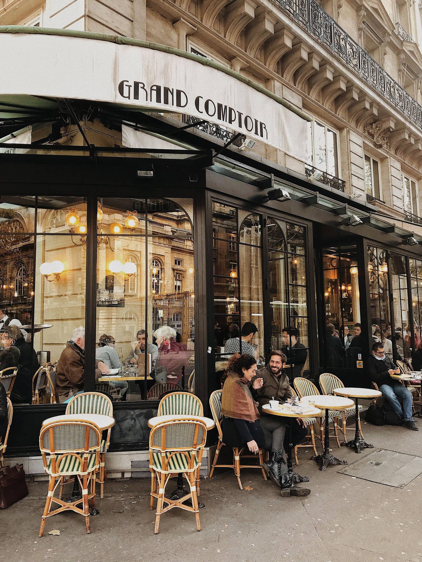 Download Le Grand Comptoir Cafe In Paris Wallpaper