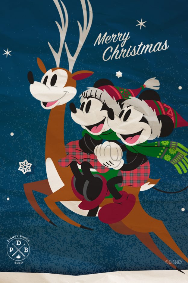 Mickey Minnie Mouse 2018 Holiday Wallpaper iPhoneAndroid 624x936