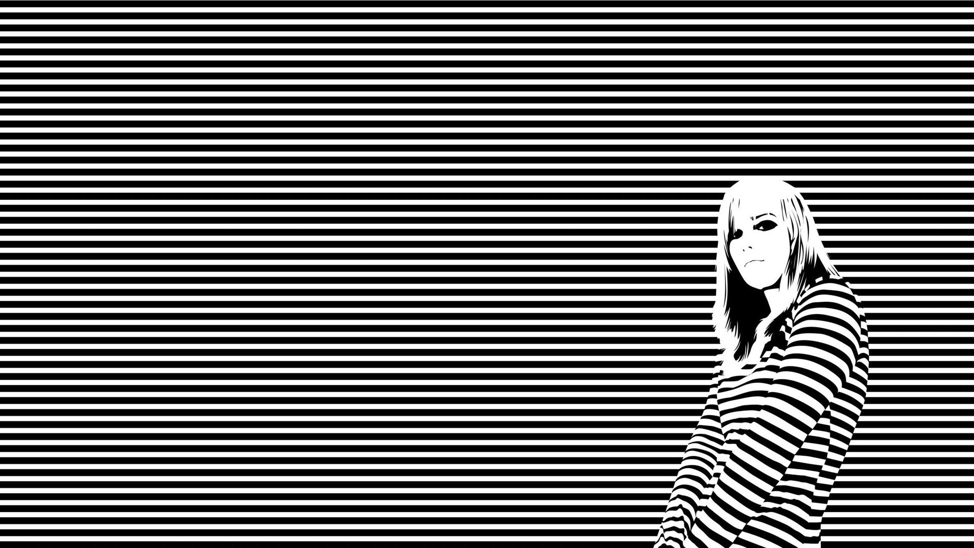 Black And White Stripes Desktop Wallpaper