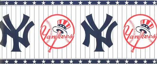 New York Yankees Wallpaper Border Roll Left