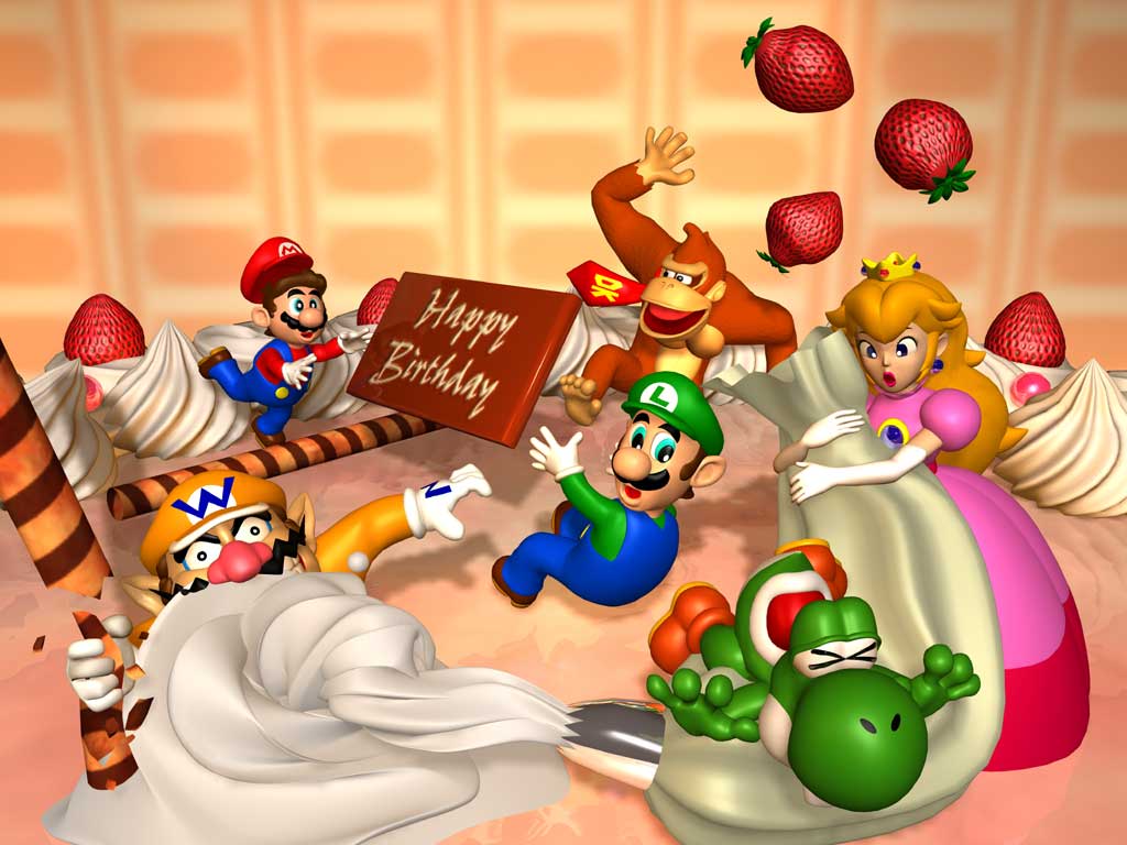 Mario Party Nintendo 64 Artwork including Characters Game Board Art
