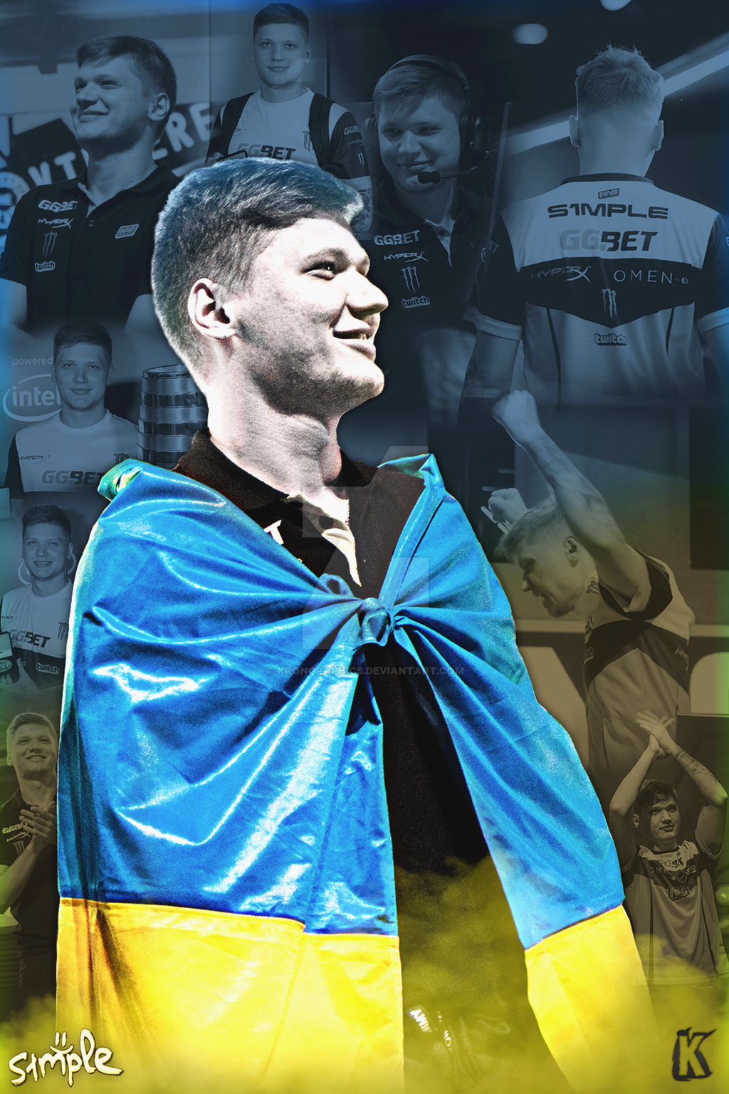 Na Vi S1mple Wallpaper Artwork By Krongraphics