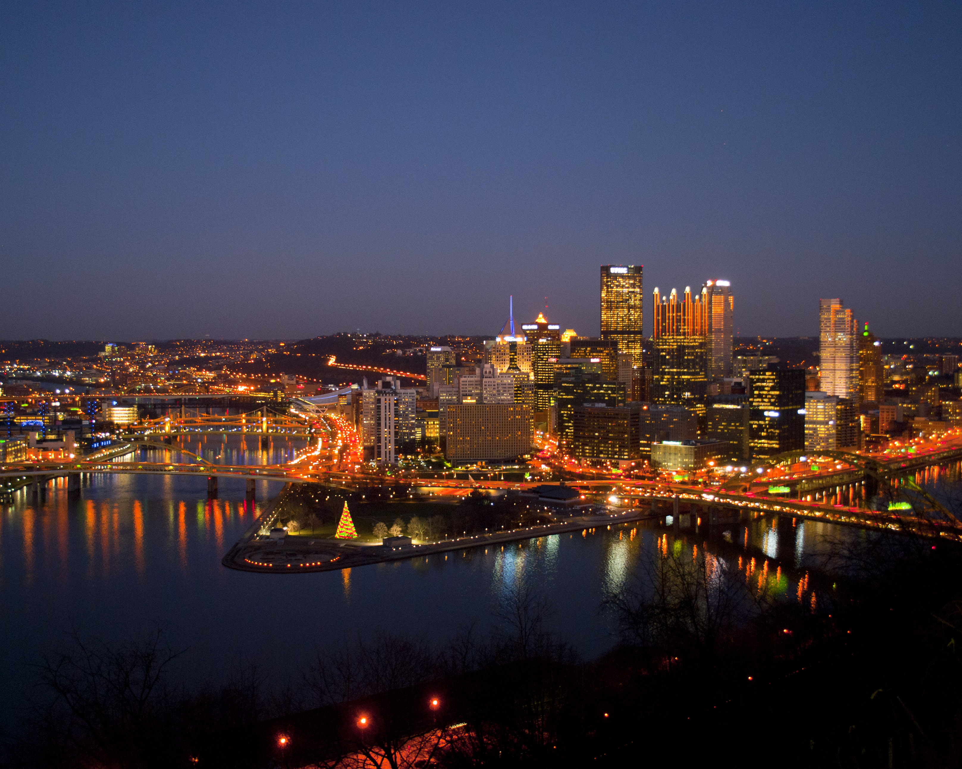 Description Pittsburgh Night Skyline Jpg