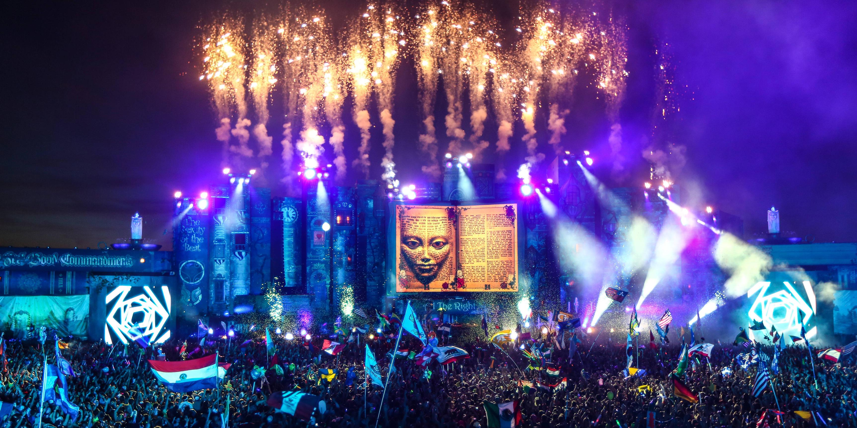 Tomorrowland Laser Show HD Wallpaper