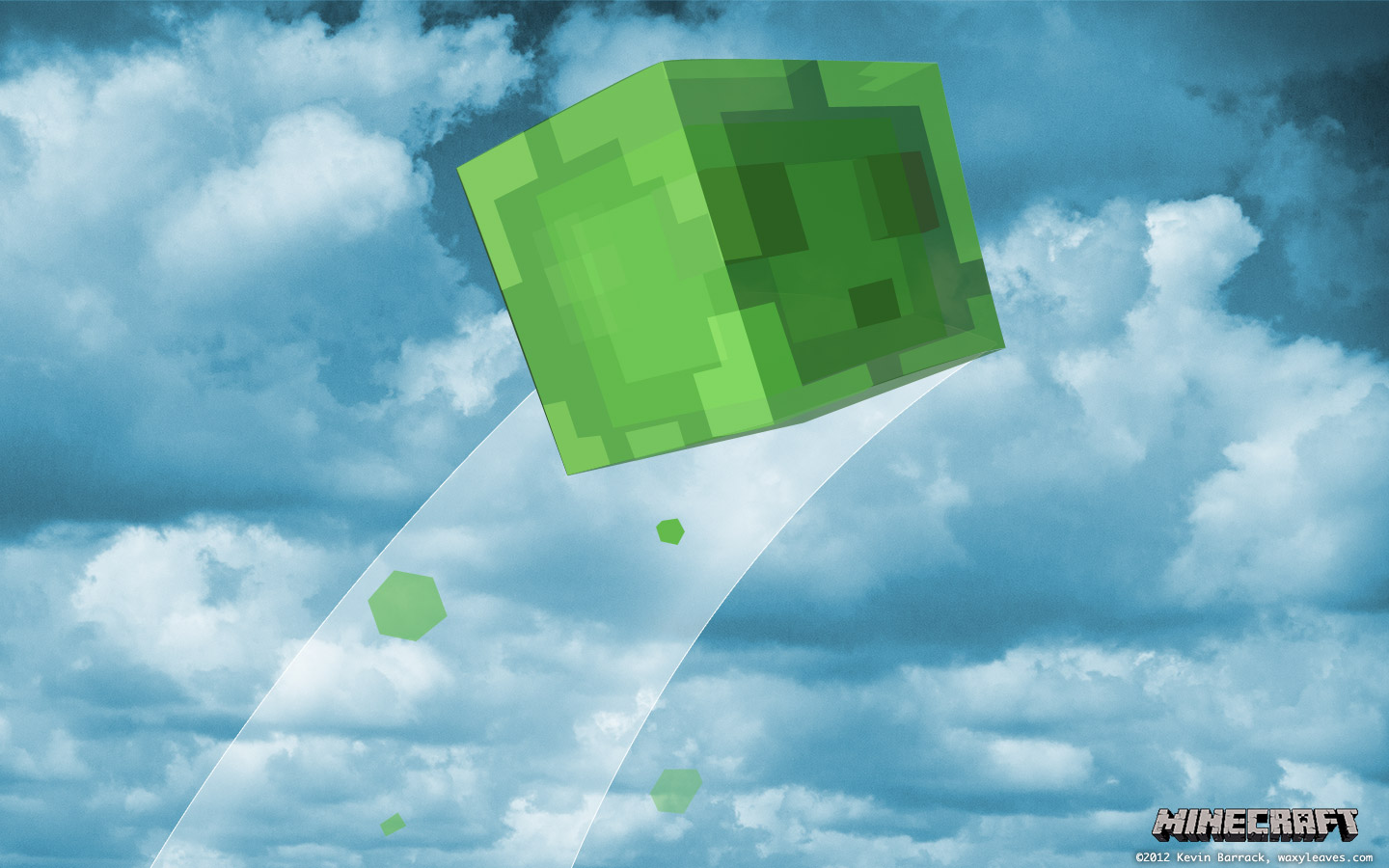 Simple Desktop Wallpaper Minecraft Slime Sky