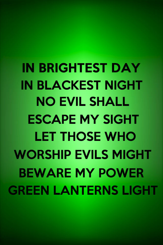 Green Lantern Oath By Kalel7