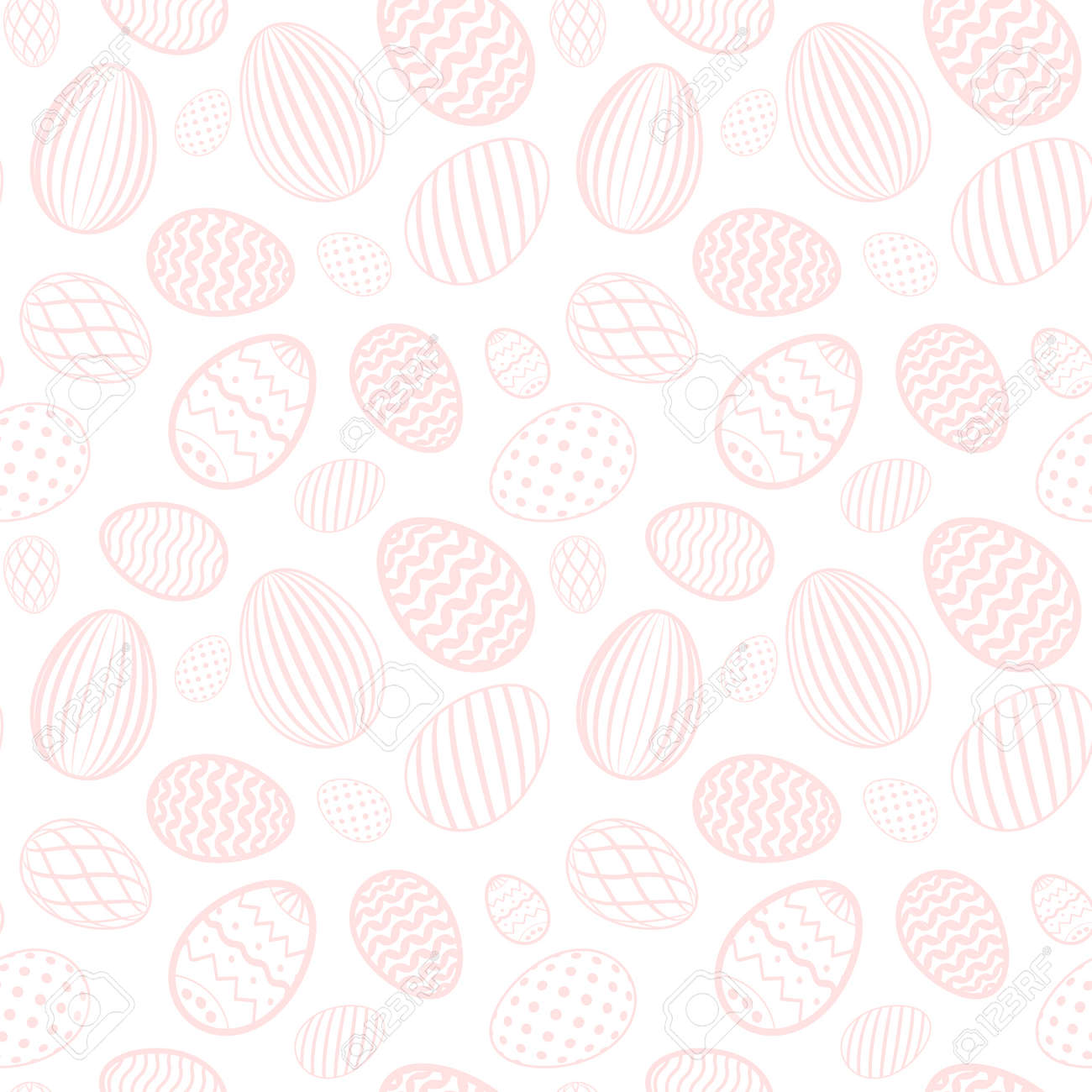 Easter Egg Seamless Pattern Pastel Color Holiday Eggs Texture