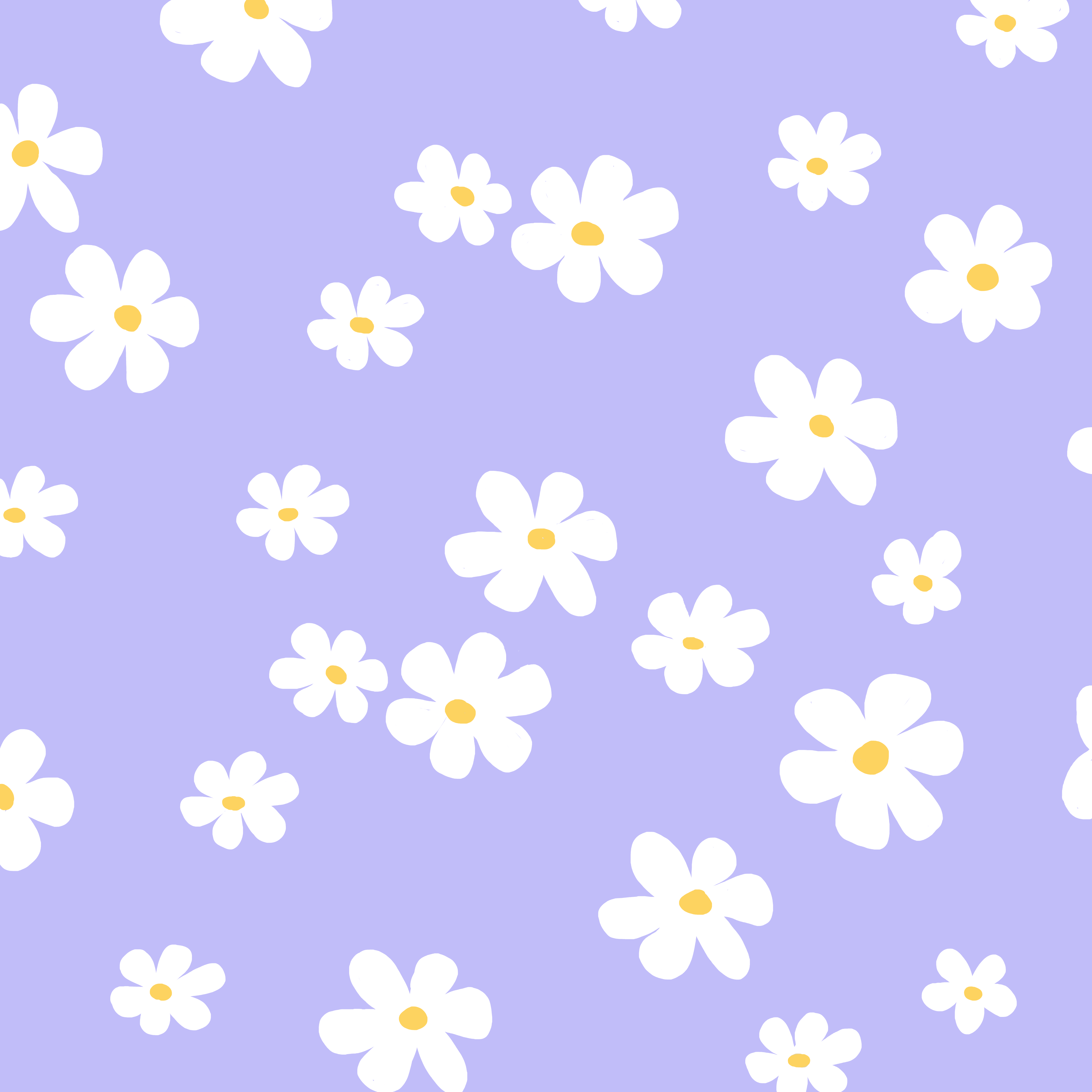 Cute Purple Flower Design Wallpaper