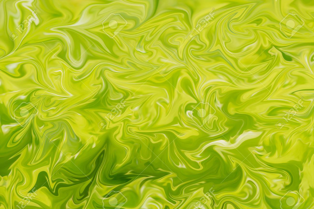 Liquify Abstract Pattern With Lime Chartreuse Green And Yellow