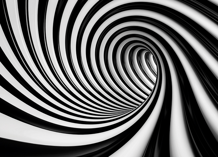 Black And White Home Wallpaper Swirl