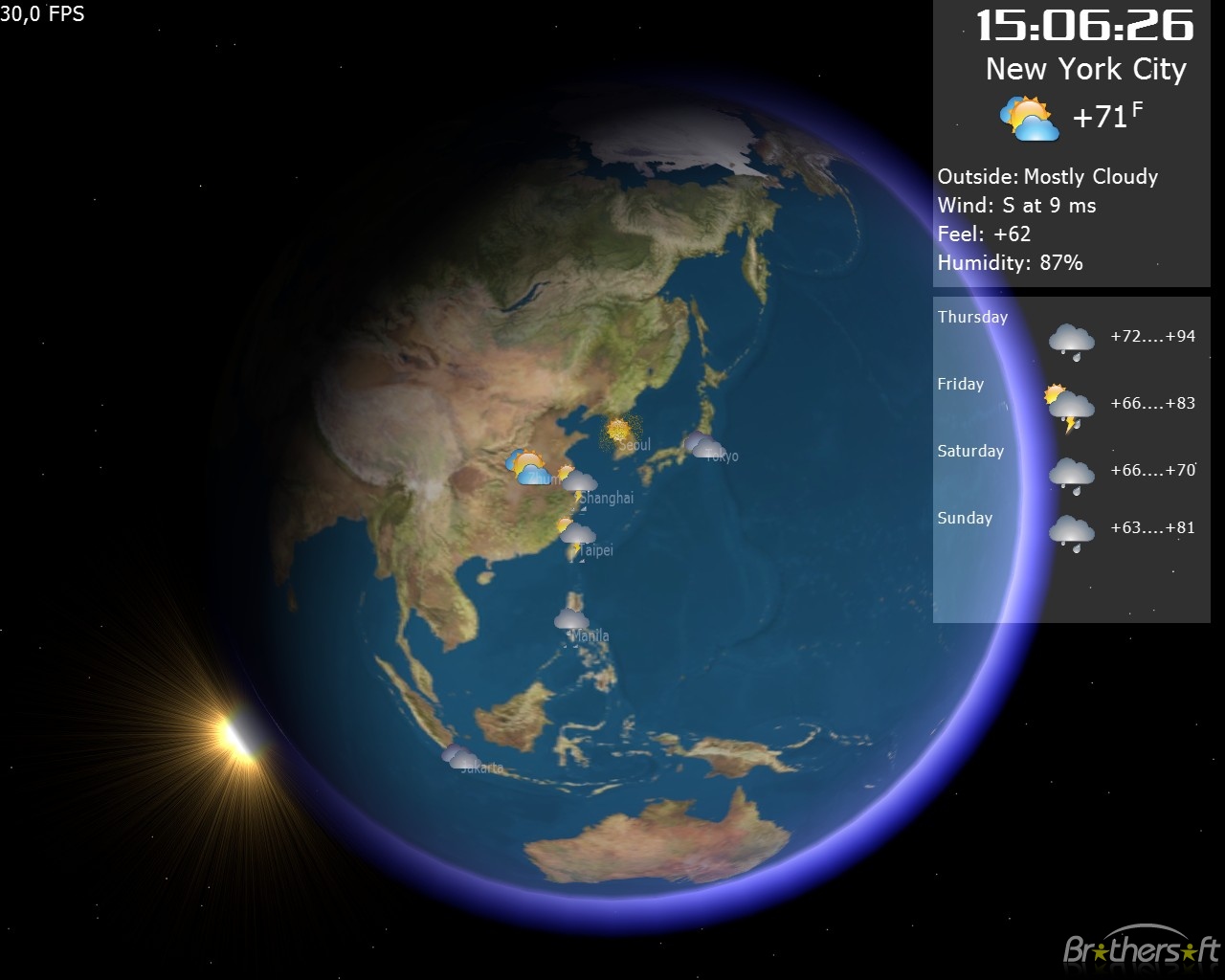 Weather On Earth 3d