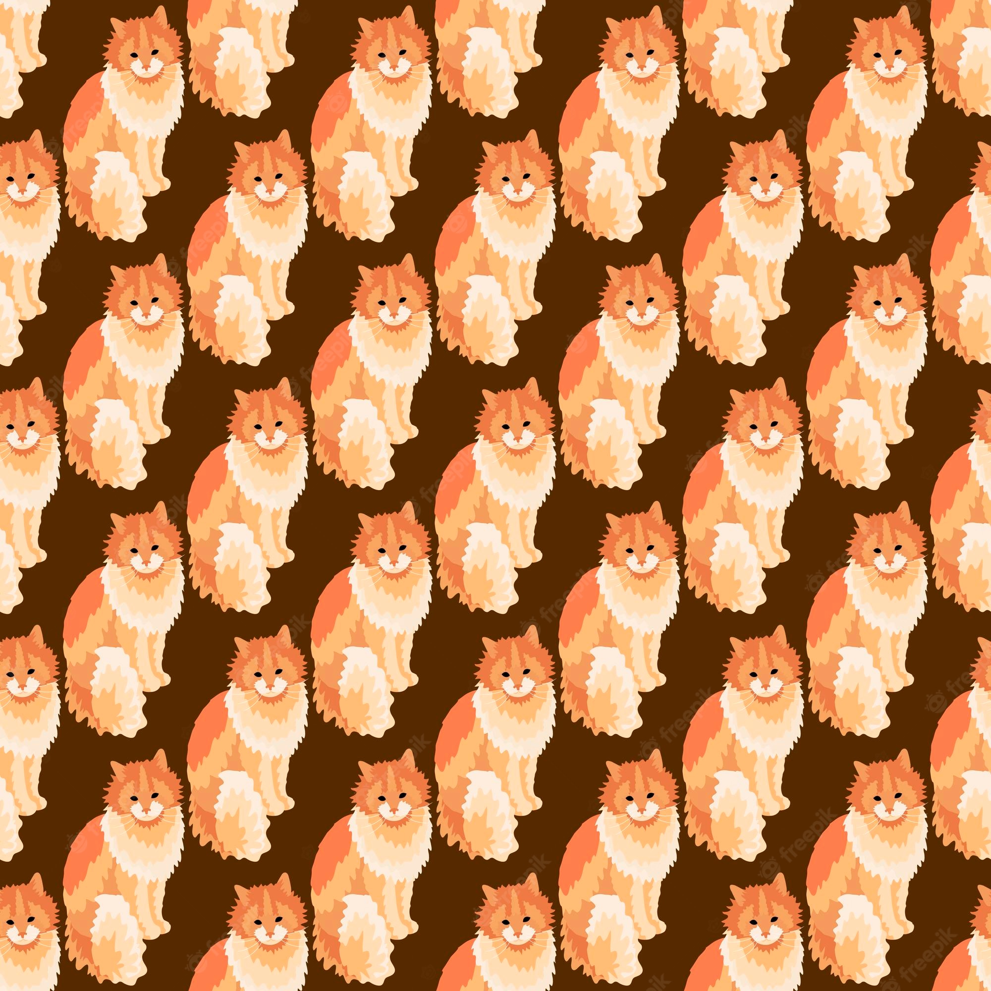 Premium Vector Seamless Pattern With Cats