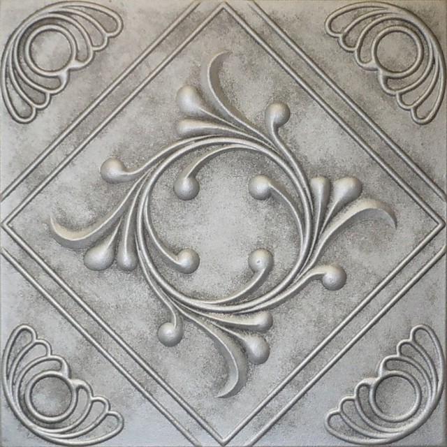 Styrofoam Ceiling Tile Antique Silver By
