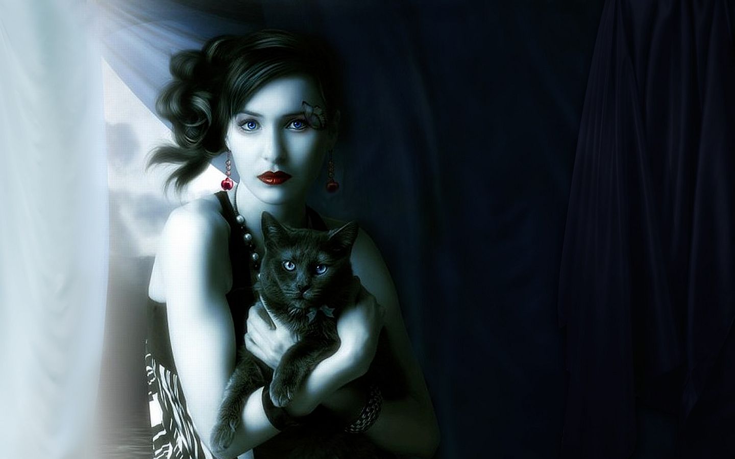 Black Cat And Witch Puter Wallpaper Desktop Background