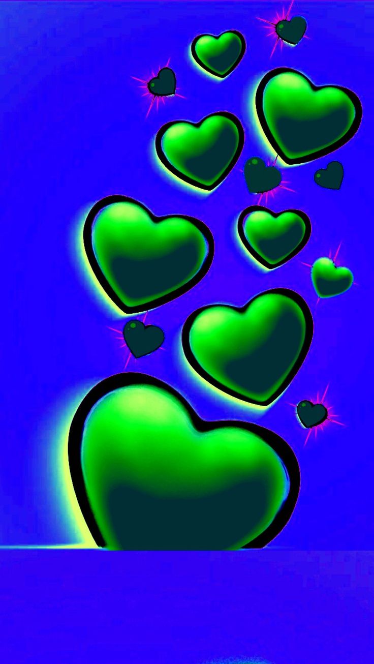 Green Hearts Wallpaper