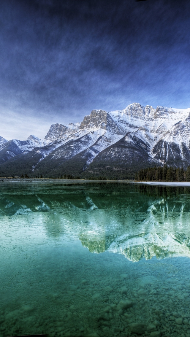 Mountain Lake Reflection Wallpaper iPhone