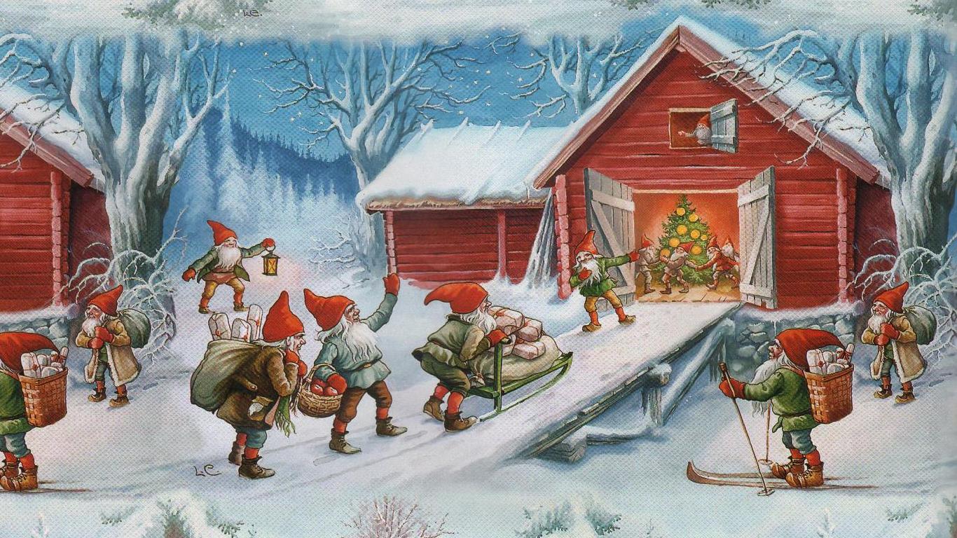 Wallpaper Idyll Old Fashioned Christmas Gallery