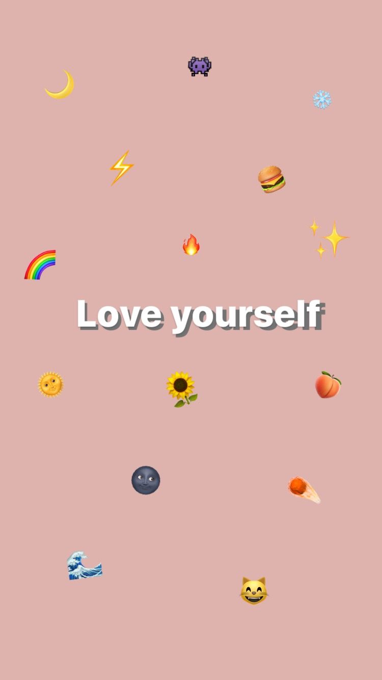 Love Yourself Wallpaper In Emoji