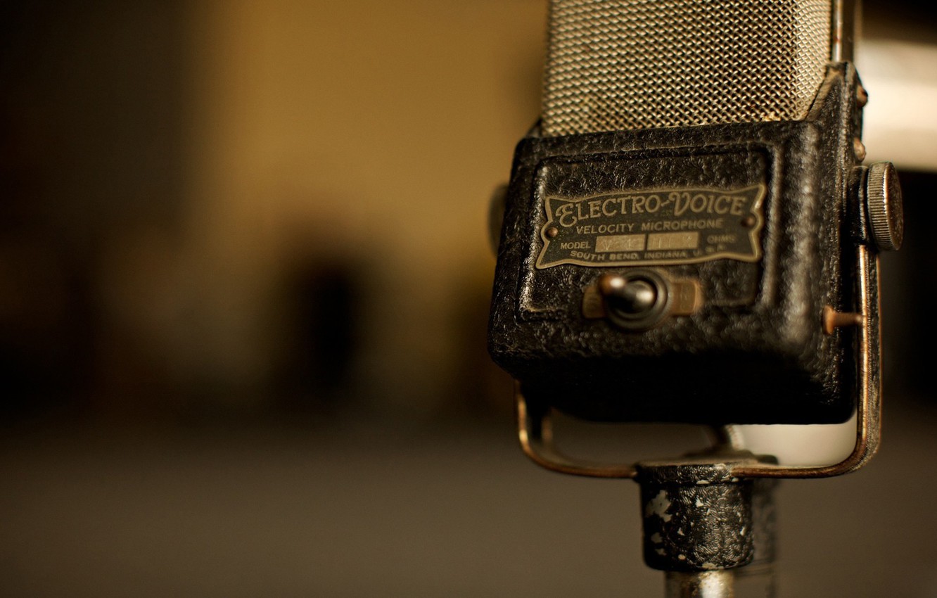 Wallpaper Classic Old Microphone Mic Electro Voice Image For